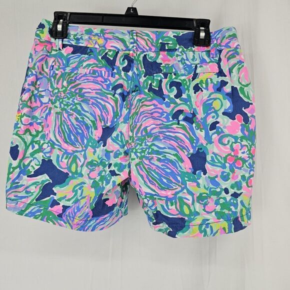Lilly Pulitzer Bright Indigo Exotic Escapade Print The Jayne Shorts Womens 2 - Picture 6 of 6